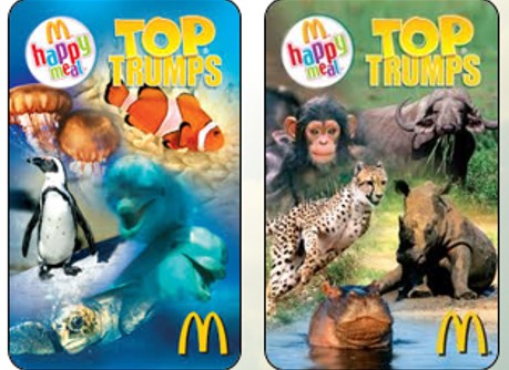 McDonald's Top Trumps Card Game Safari Animals 