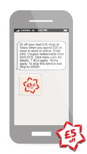 CASE STUDY: Mobile marketing promoting Tesco £5 off promotion