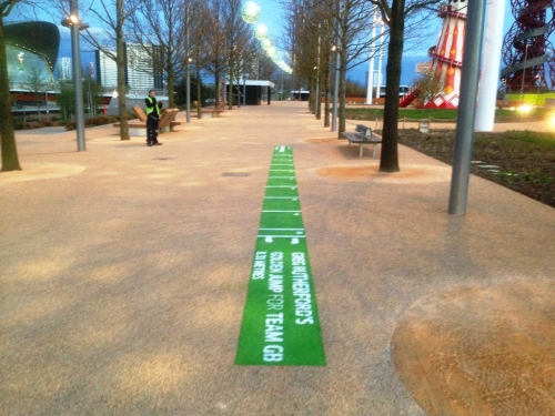 Floor Graphics across the Queen Elizabeth Olympic Park, London.