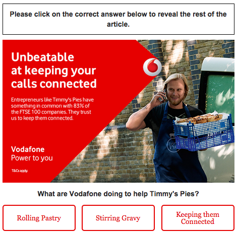 CASE STUDY: Vodafone B2B with high impact digital display