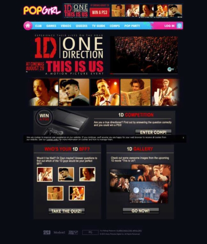 CASE STUDY: Engaging online content to promote 1D Movie