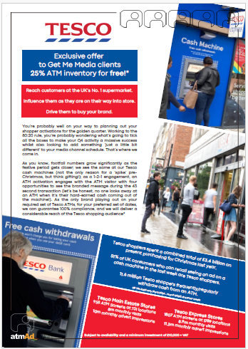 Advertise Your Brand on ATMs - Golden Quarter Special Offers