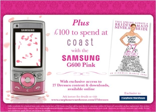 CASE STUDY: Samsung / Carphone Warehouse & 27 Dresses