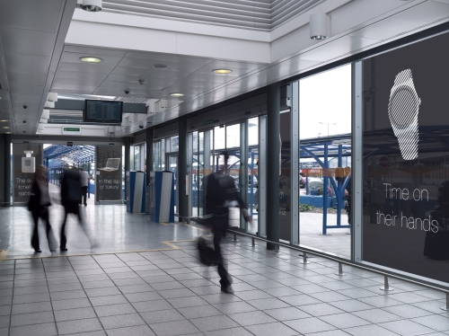 Advertise on London City Airport's Terminal Doors & DLR Walkway
